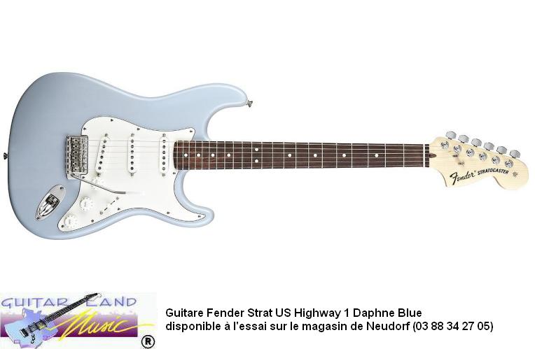 Guitare Fender US Strat Highway 1 Daphne Blue